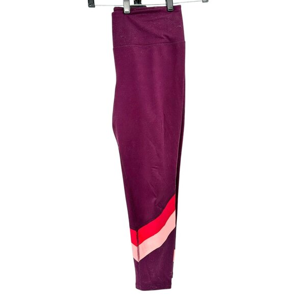 DSG Leggings Womens Large Maroon and Pink Colorblock Athletic Workout Gear - Picture 8 of 8